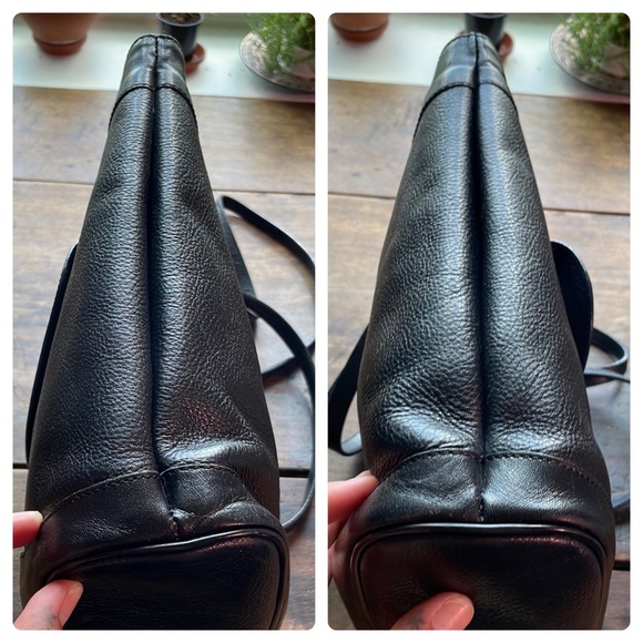 BALLY Vintage Leather Chain Strap Bucket Bag / Petite Tote, Black & Gold - Picture 17 of 17